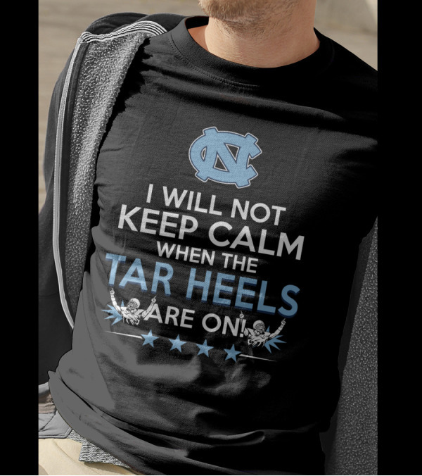 North Carolina Tar Heels Excitement With Iconic Blue Logo And Enthusiastic Fans T-Shirt