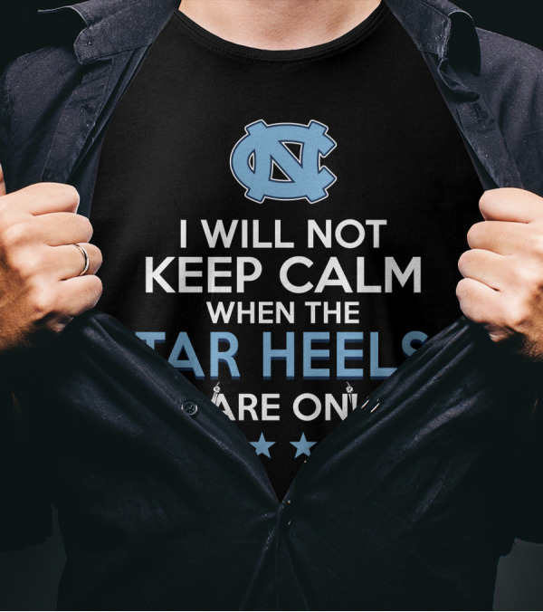 North Carolina Tar Heels Excitement With Iconic Blue Logo And Enthusiastic Fans T-Shirt