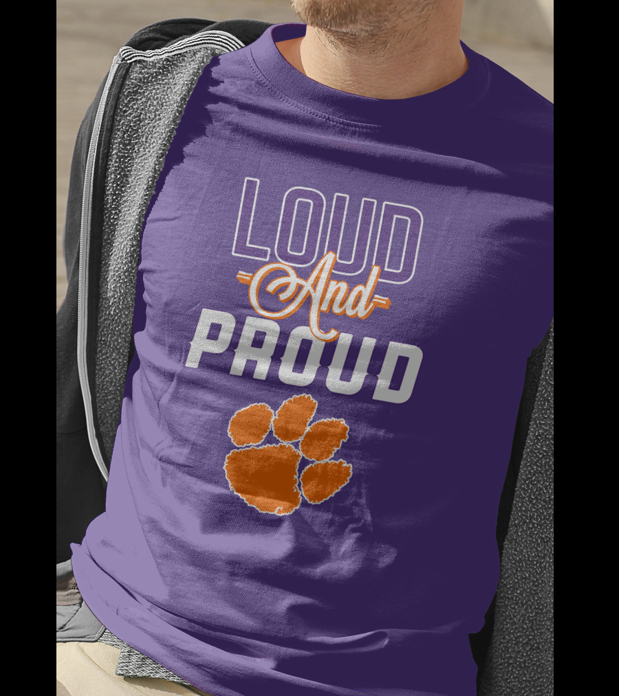 Loud And Proud Clemson Tigers Paw T-Shirt