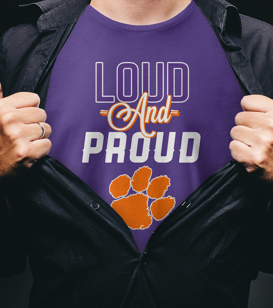 Loud And Proud Clemson Tigers Paw T-Shirt