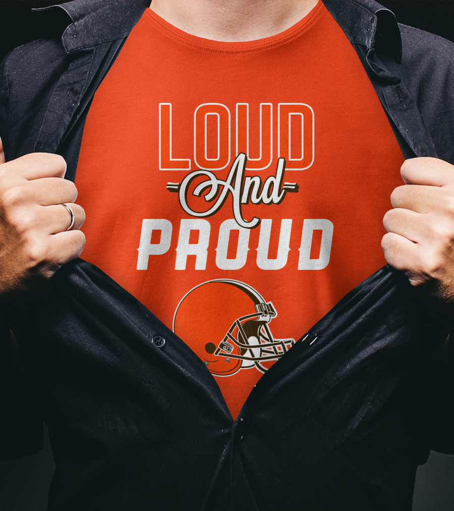 Cleveland Browns Loud And Proud Helmet T-Shirt