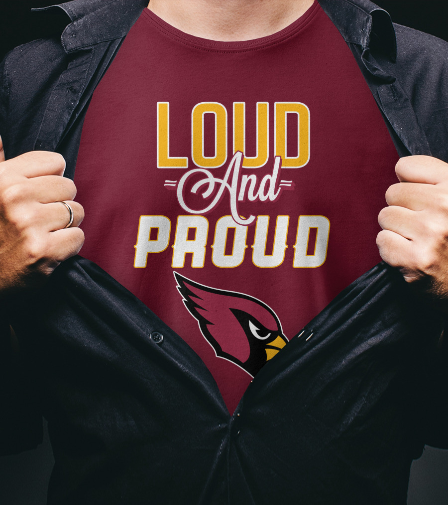 Loud And Proud Arizona Cardinals Bird Head T-Shirt