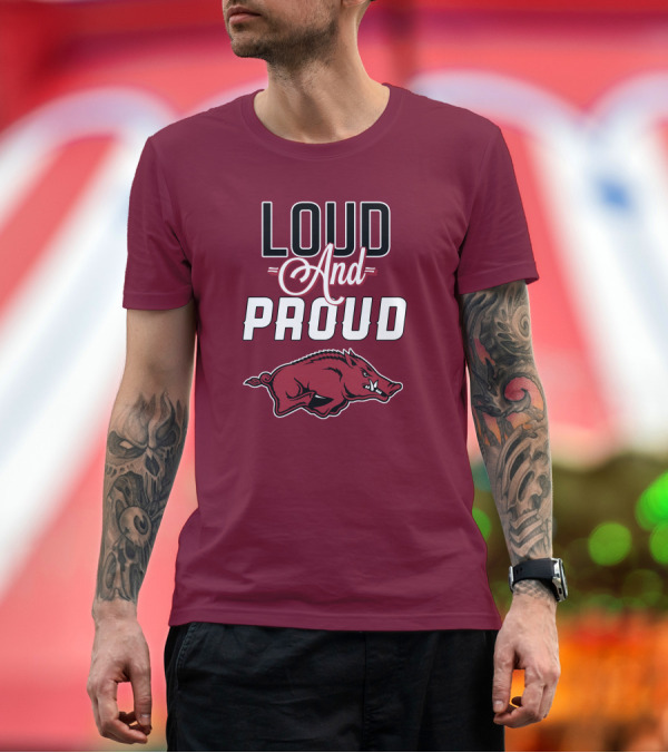 Premium T-Shirt: Arkansas Razorbacks Loud and Proud Wild Hog T-Shirt Arkansas Razorbacks Loud and Proud Wild Hog T-Shirt