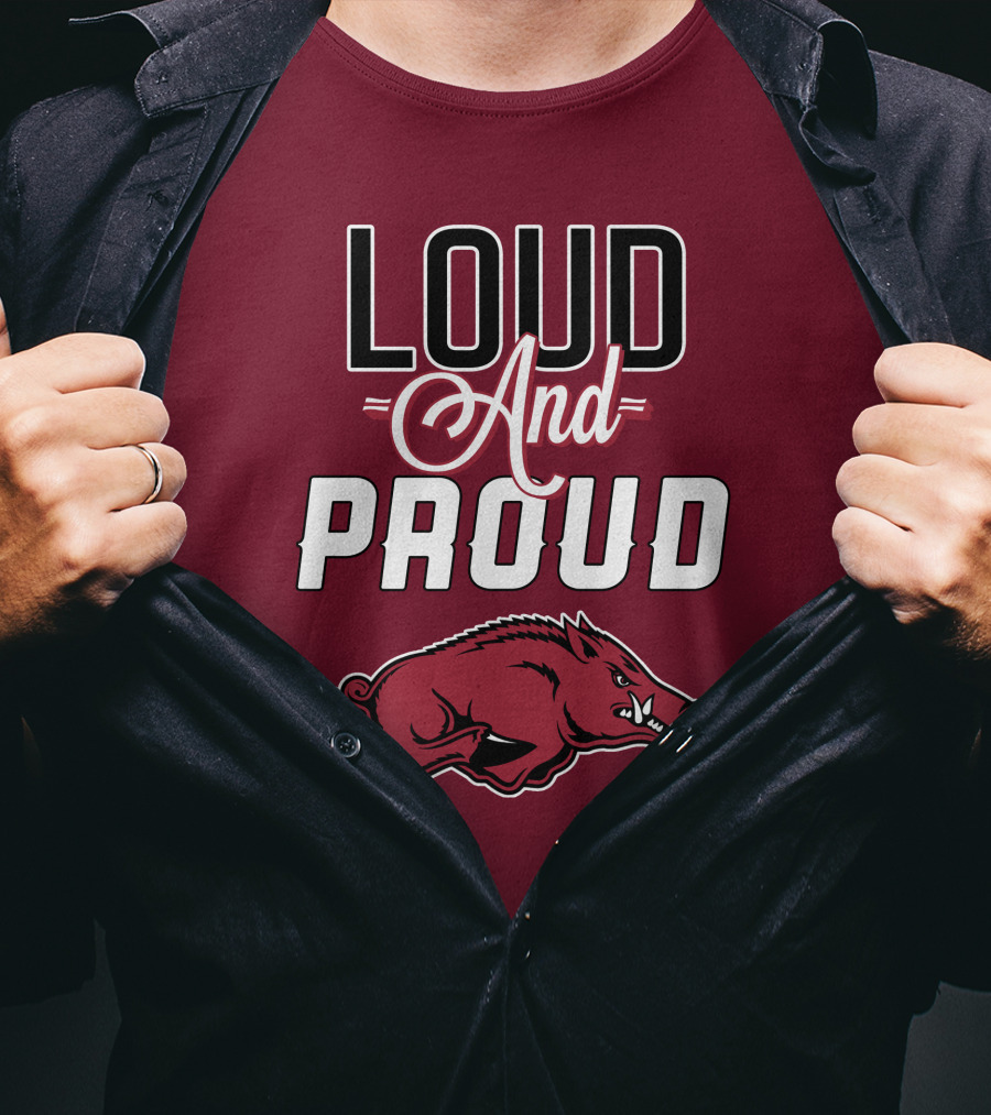 Arkansas Razorbacks Loud And Proud Wild Hog T-Shirt