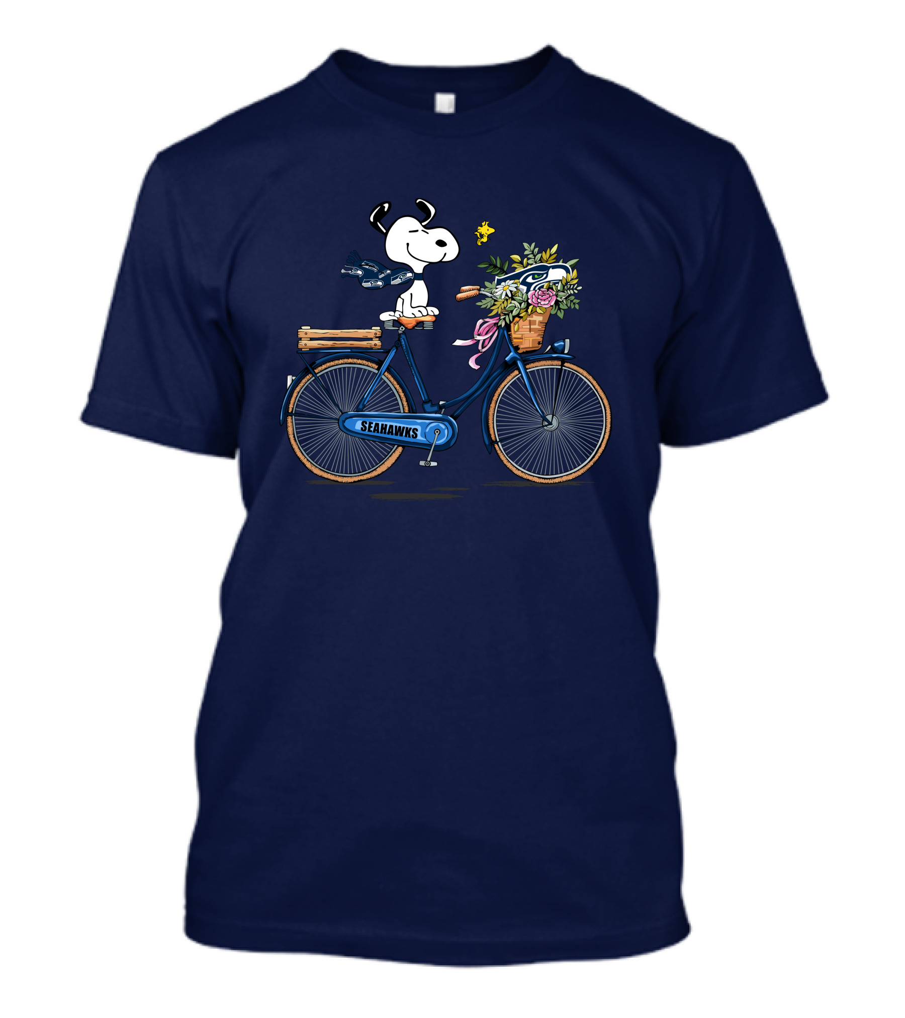 Seattle Seahawks Snoopy Bicycle Adventure T-Shirt