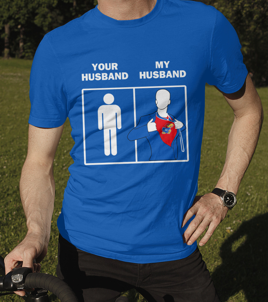 Kansas Jayhawks Your Husband My Husband Super Fan T-Shirt