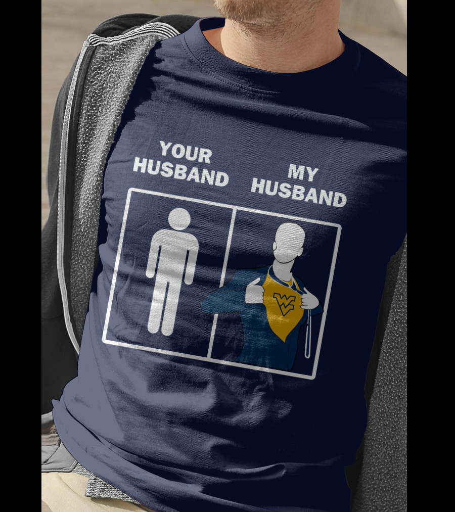 WVM Your Husband My Husband WV Logo Superman T-Shirt