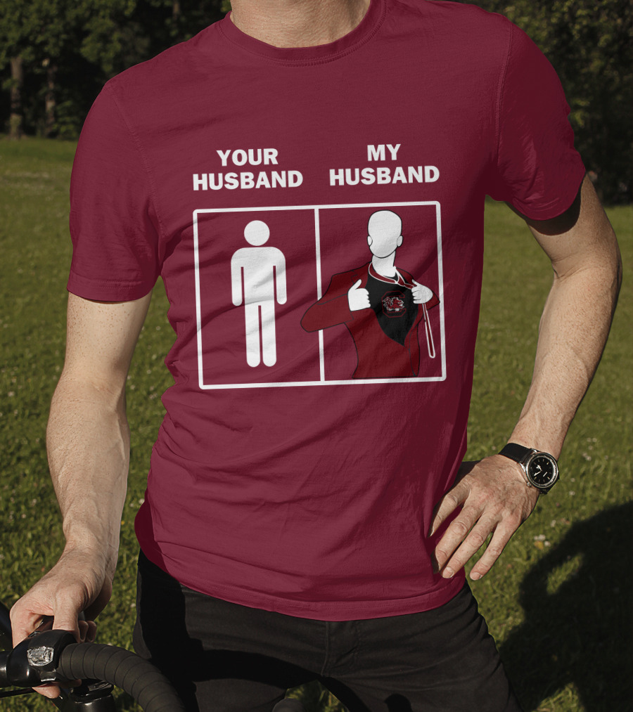 South Carolina Gamecocks Your Husband My Husband Sports Fan Comparison T-Shirt