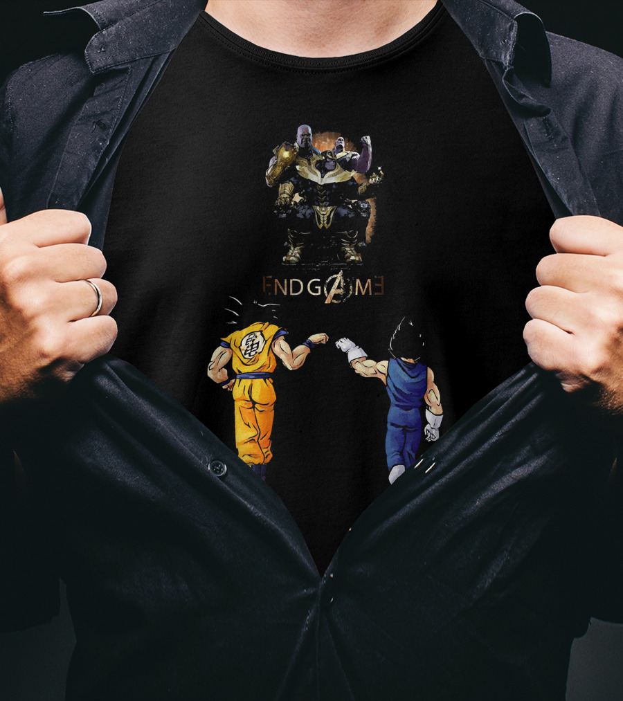 Songoku And Vegeta Dragonball Endgame Thanos Crossover T-Shirt