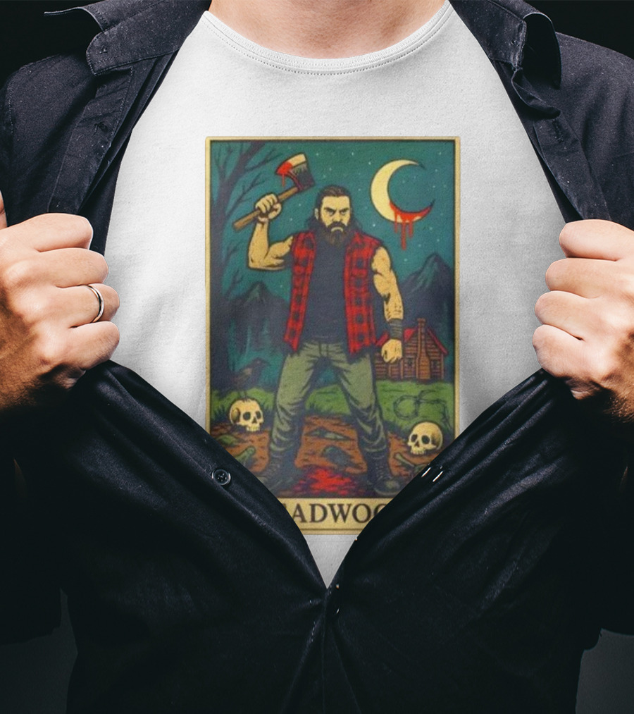 Mountain Man Matt Deadwood Horror Halloween Axe Scene T-Shirt