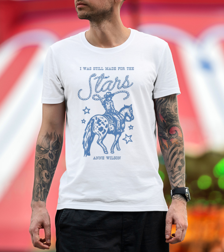 I Was Still Made For The Stars Annie Oakley Cowboy Horse Silhouette T-Shirt