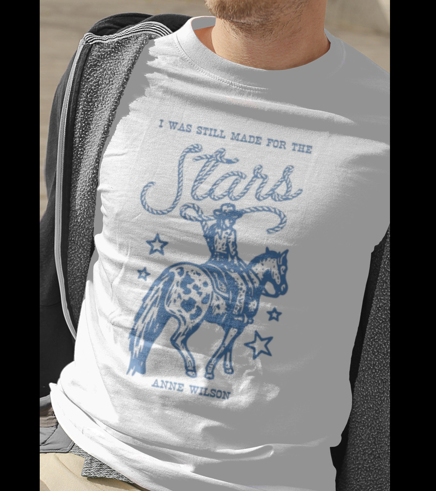I Was Still Made For The Stars Annie Oakley Cowboy Horse Silhouette T-Shirt
