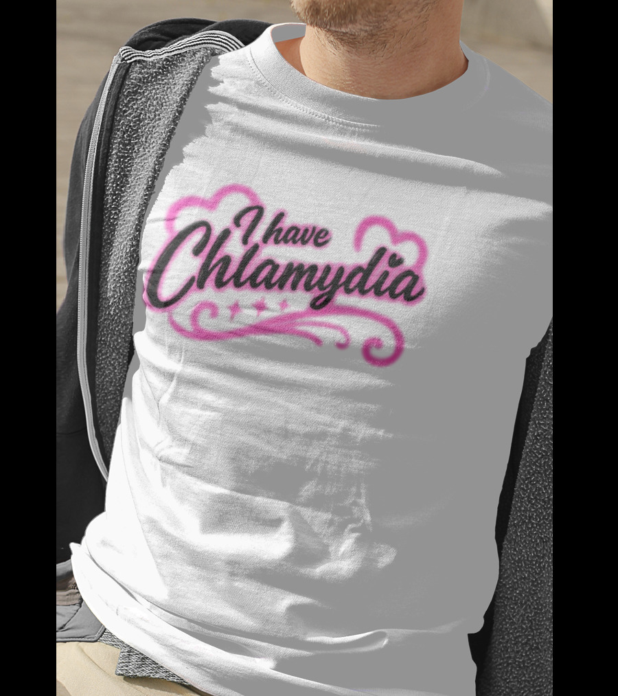 I Have Chlamydia Heart Pink Swirls T-Shirt