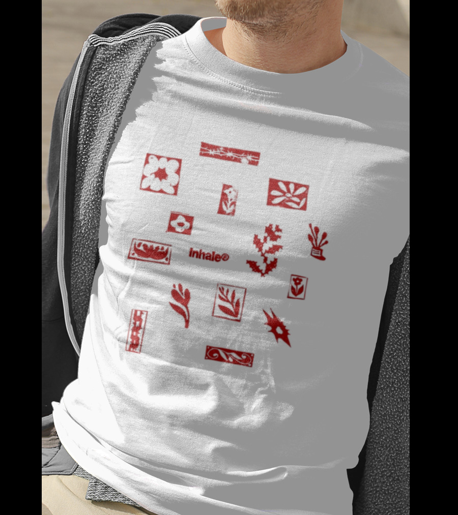 Inhaler Tatreez Flowers Palestine Charity Embroidered Patterns T-Shirt