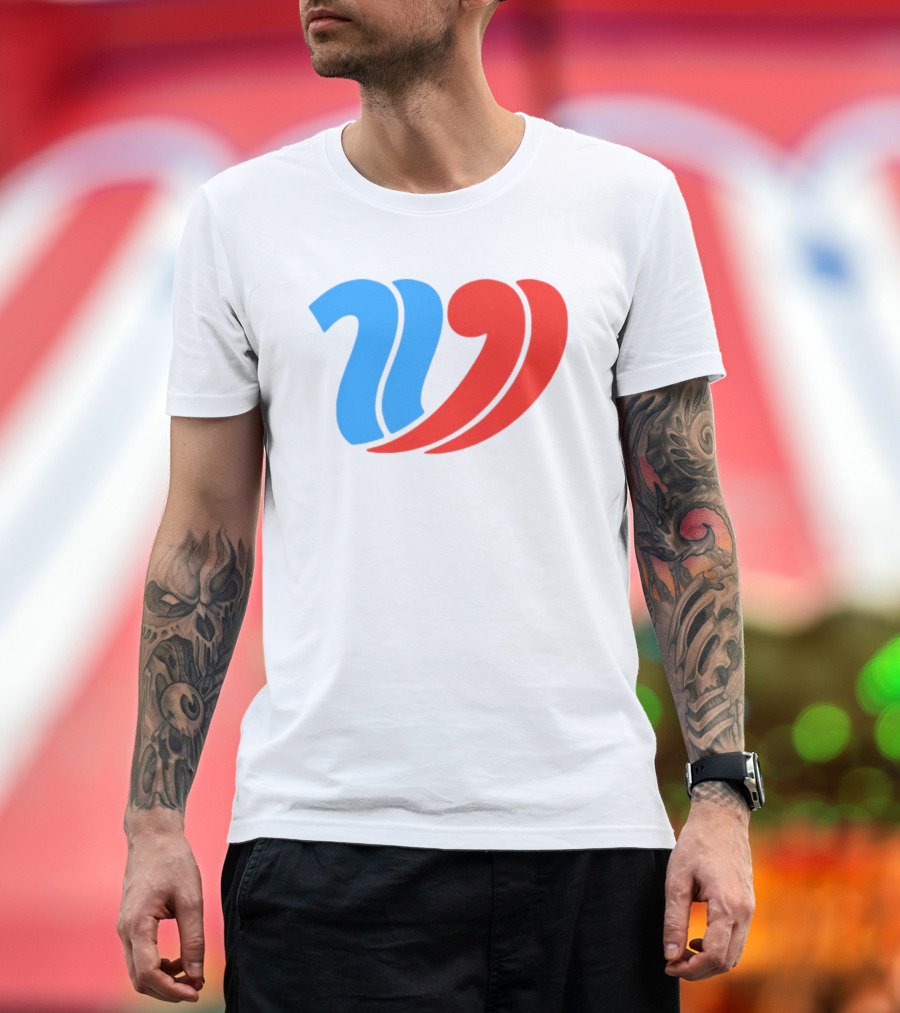 Vulfansa Blue Red Stylized W Icon T-Shirt