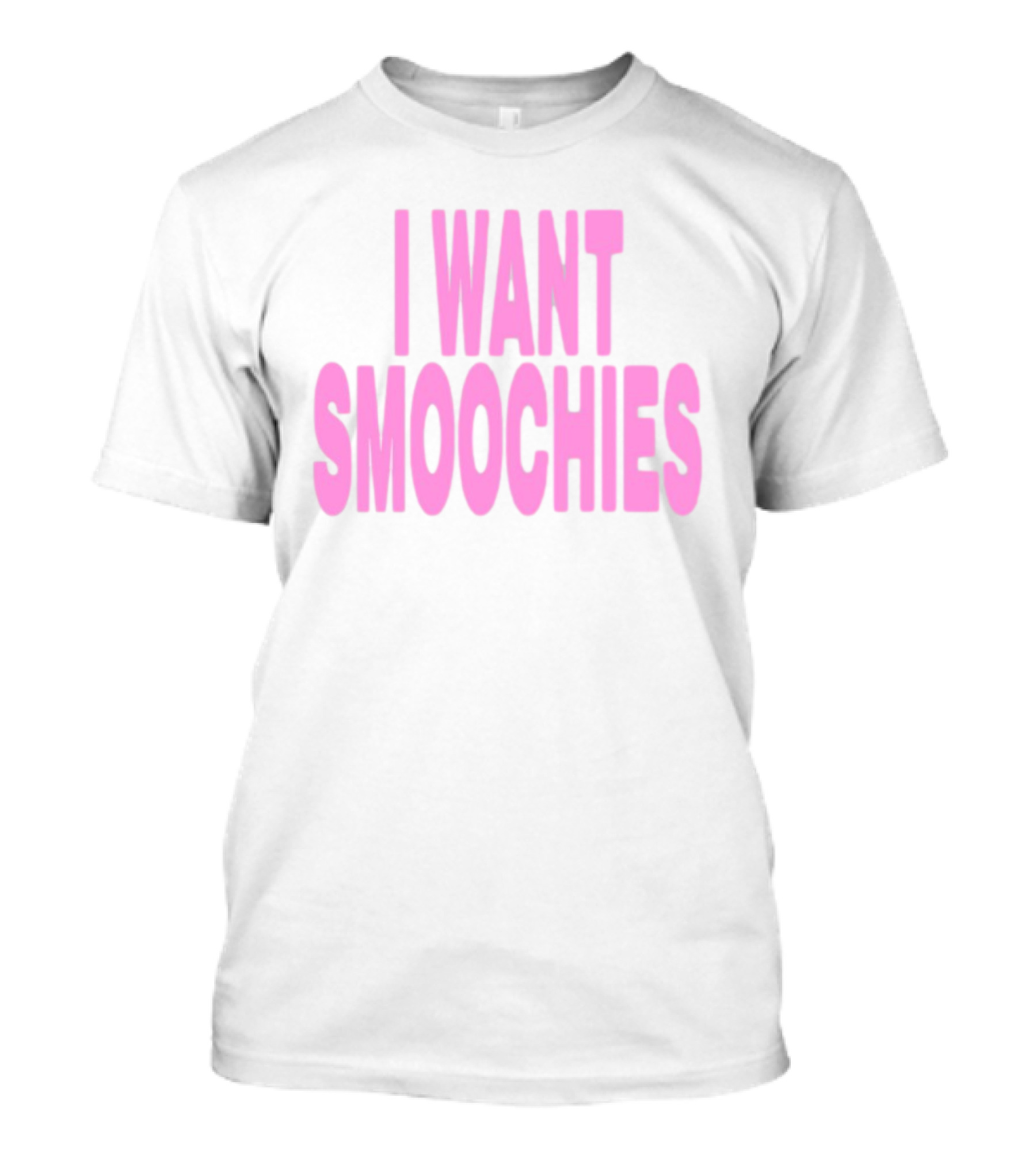 Ashnikko I Want Smoochies Pink Text Bold Style T-Shirt