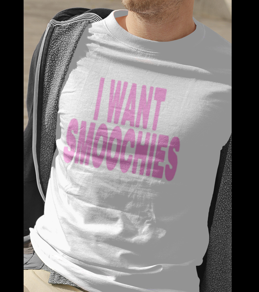 Ashnikko I Want Smoochies Pink Text Bold Style T-Shirt