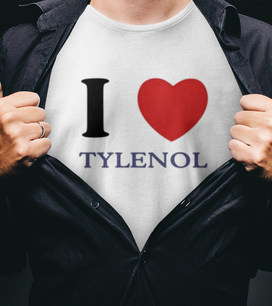 I Heart Tylenol Red Heart Graphic T-Shirt