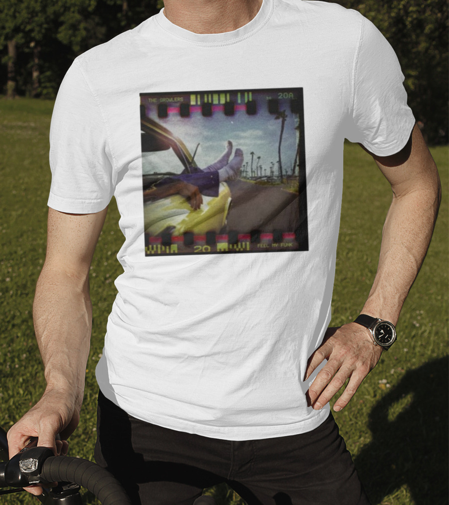 The Growlers Feel My Funk Vintage Filmstrip Car Ride Palms T-Shirt