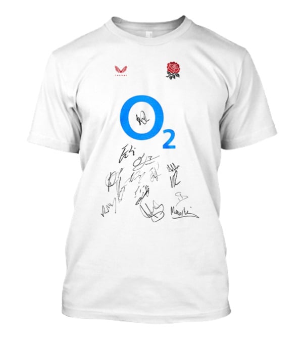 England 2025 Women's Rugby World Cup Champions O2 Signatures T-Shirt