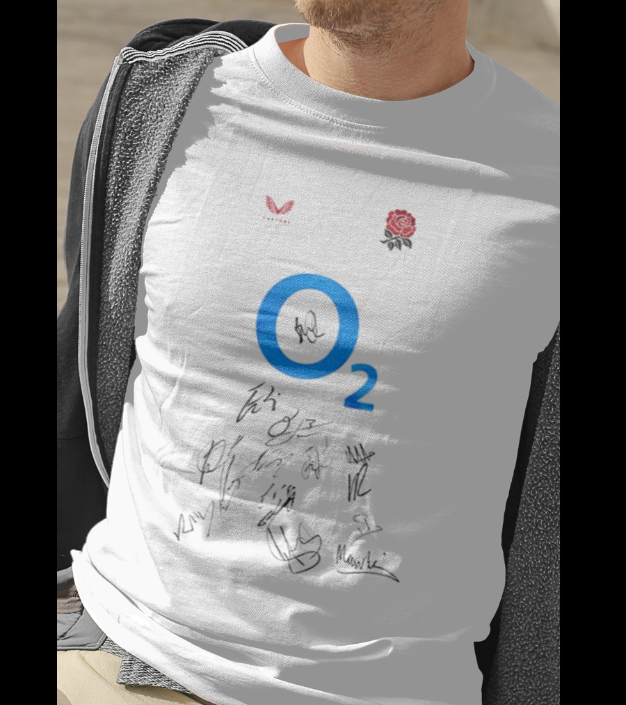 England 2025 Women's Rugby World Cup Champions O2 Signatures T-Shirt