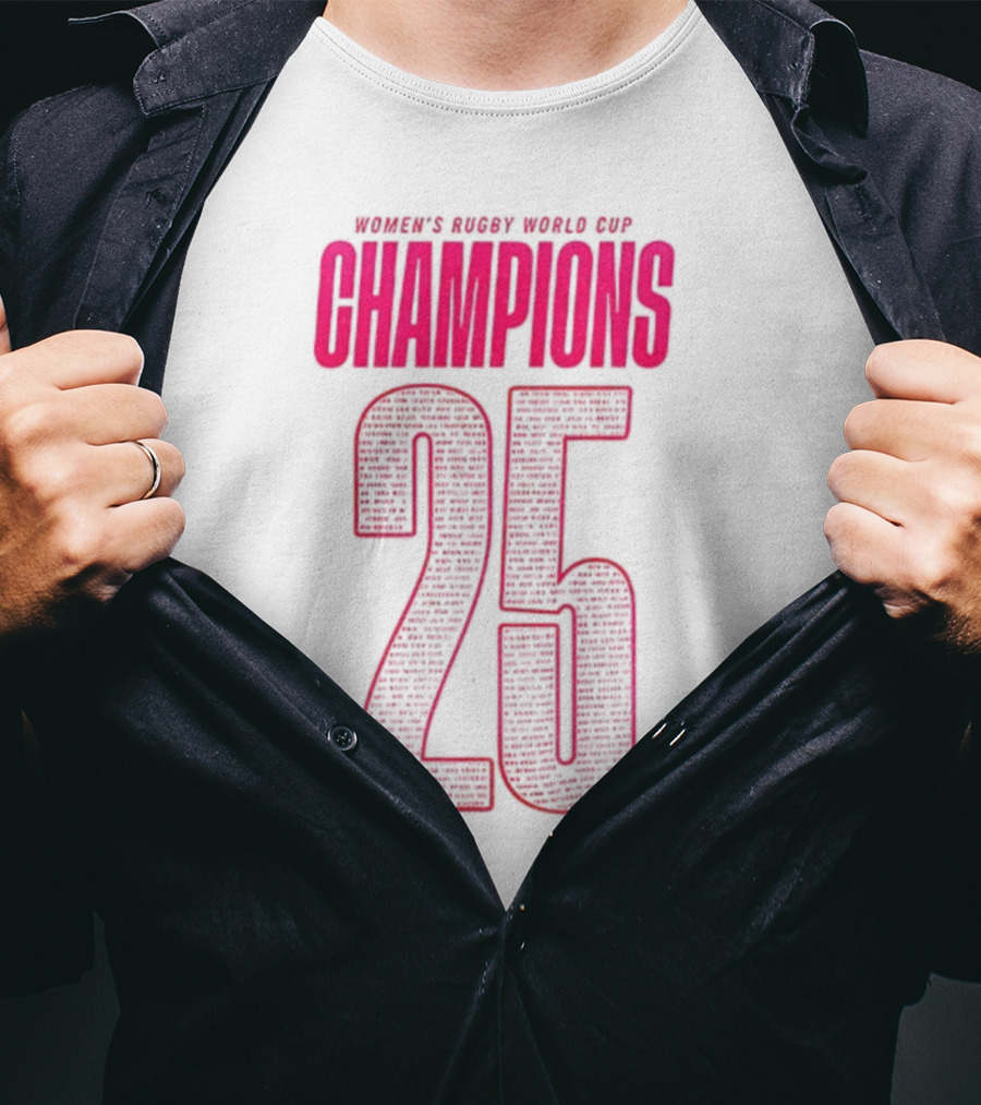 England Women Rugby World Cup Champions 25 T-Shirt