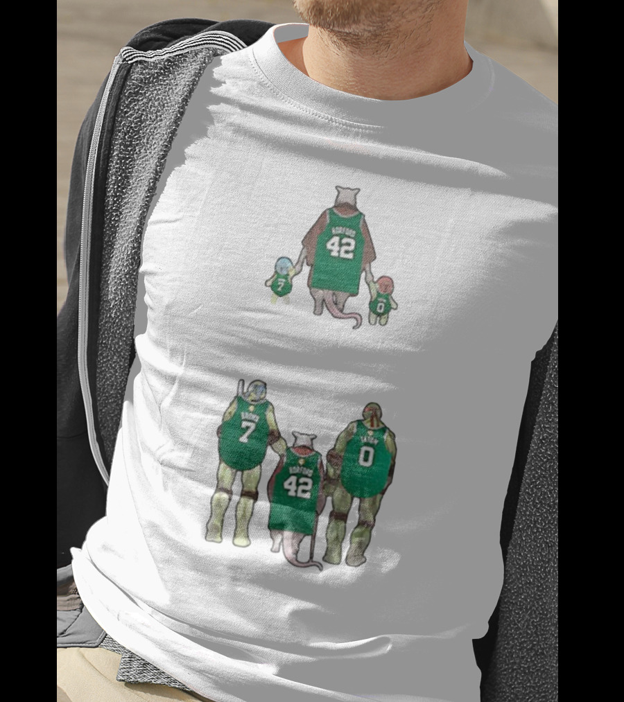 Horford 42 The Jays Ninja Turtles Rondo 7 Tatum 0 Boston Celtics T-Shirt