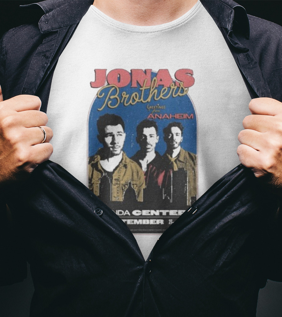 Jonas Brothers Greetings From Anaheim Honda Center September 27 2025 T-Shirt