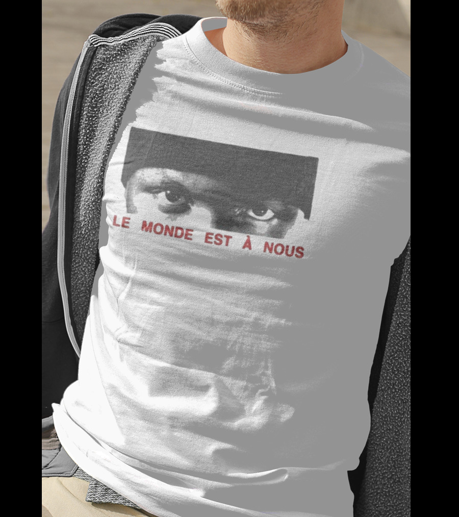 Le Monde Est A Nous Scrt Eyes Mysterious Gaze Beanie Style T-Shirt