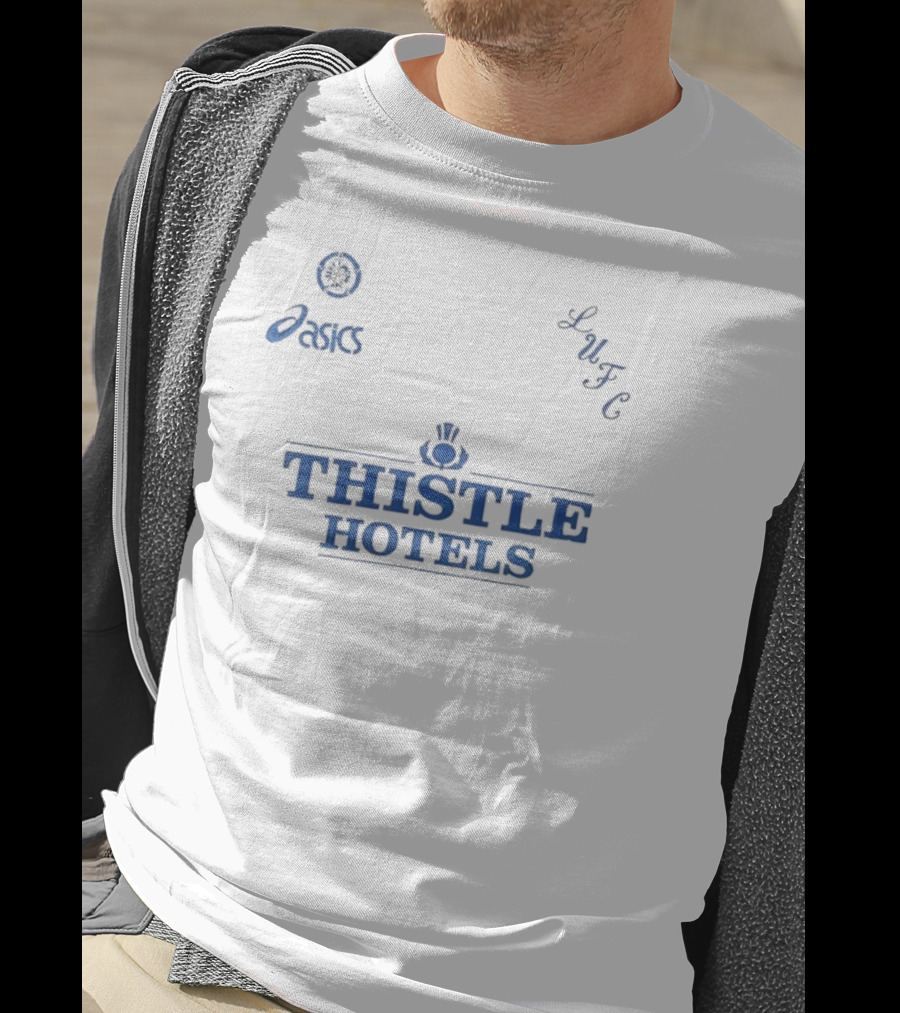 Leeds United LUFC Asics Thistle Hotels T-Shirt