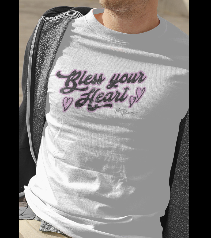 Bless Your Heart Megan Moroney Signature Pink Hearts T-Shirt
