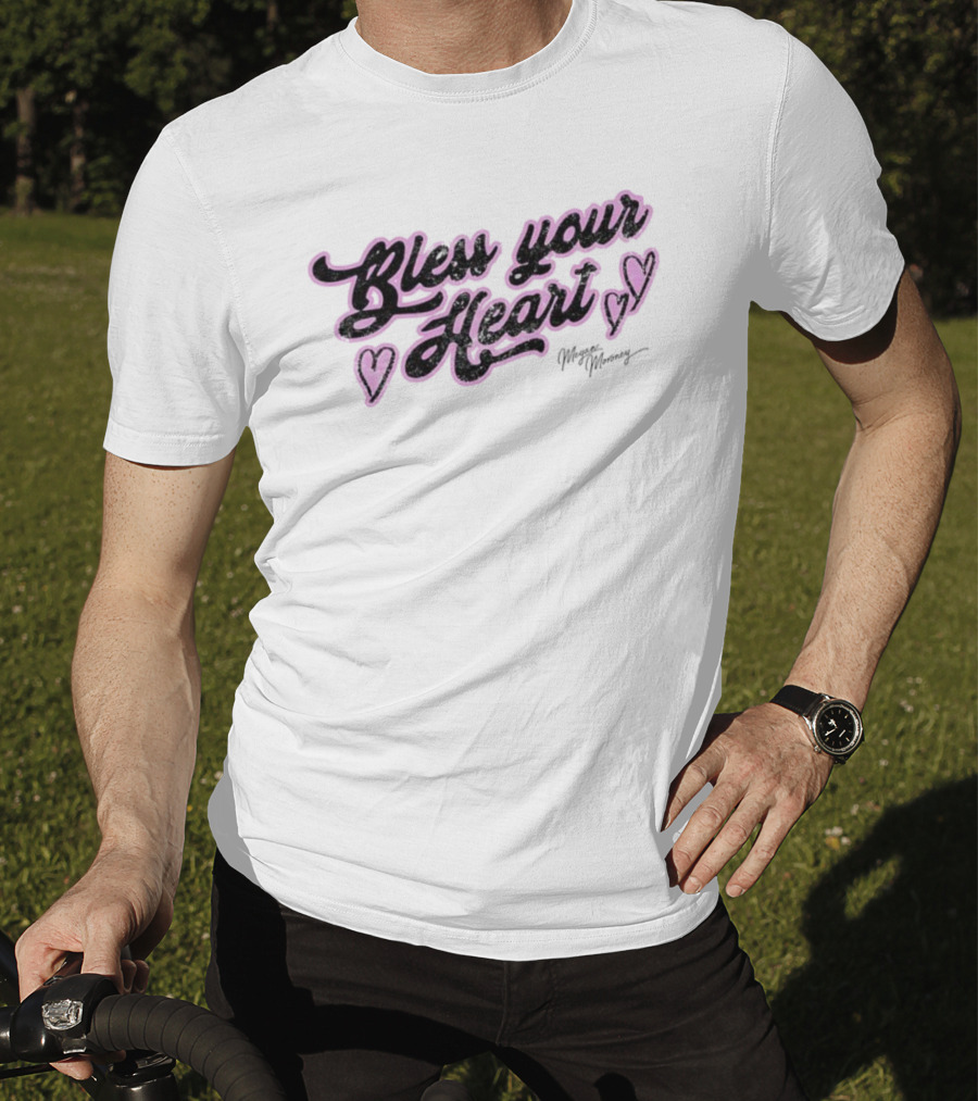 Bless Your Heart Megan Moroney Signature Pink Hearts T-Shirt