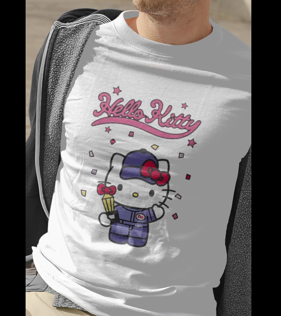 Hello Kitty Racing Champion With Trophy And Stars T-Shirt