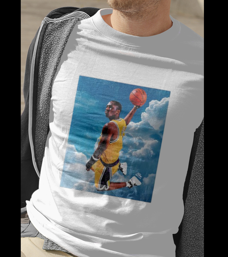 Mamba Sky High Basketball Legend Jumping Through Clouds T-Shirt