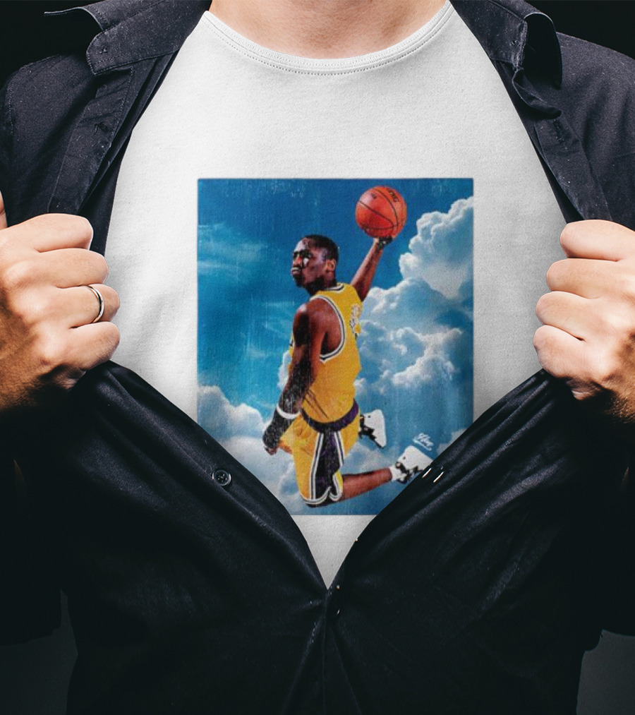 Mamba Sky High Basketball Legend Jumping Through Clouds T-Shirt