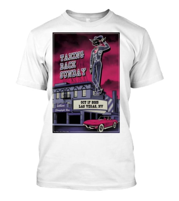 Taking Back Sunday October 17 2025 Las Vegas NV Letlive Straylight Run T-Shirt