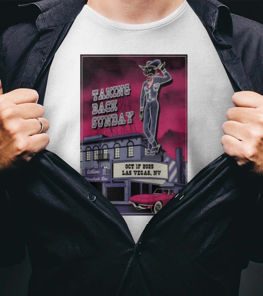 Taking Back Sunday October 17 2025 Las Vegas NV Letlive Straylight Run T-Shirt