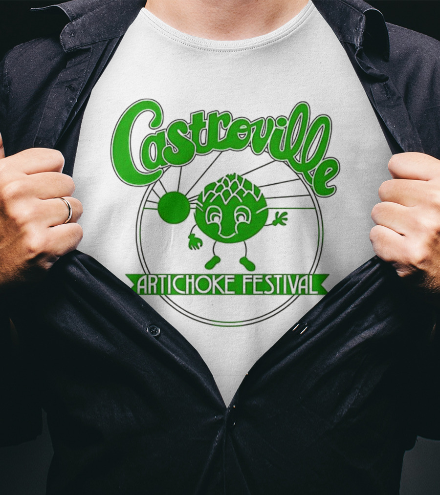 Castroville Artichoke Festival Fun Green Character T-Shirt