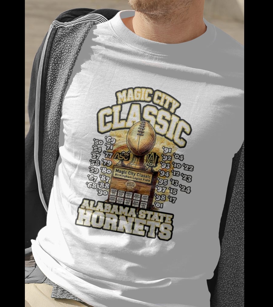 Magic City Classic Alabama State Hornets Birmingham Legion Field Championship Years T-Shirt