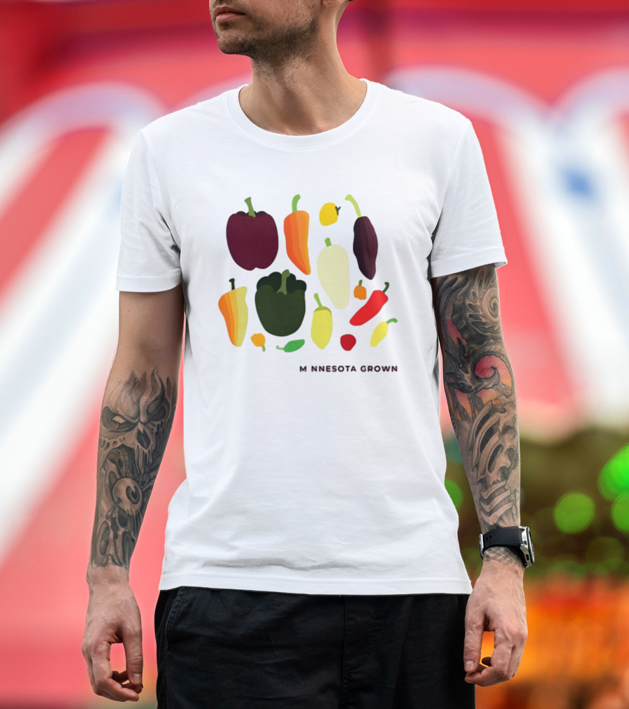 Minnesota Grown Colorful Peppers Variety T-Shirt