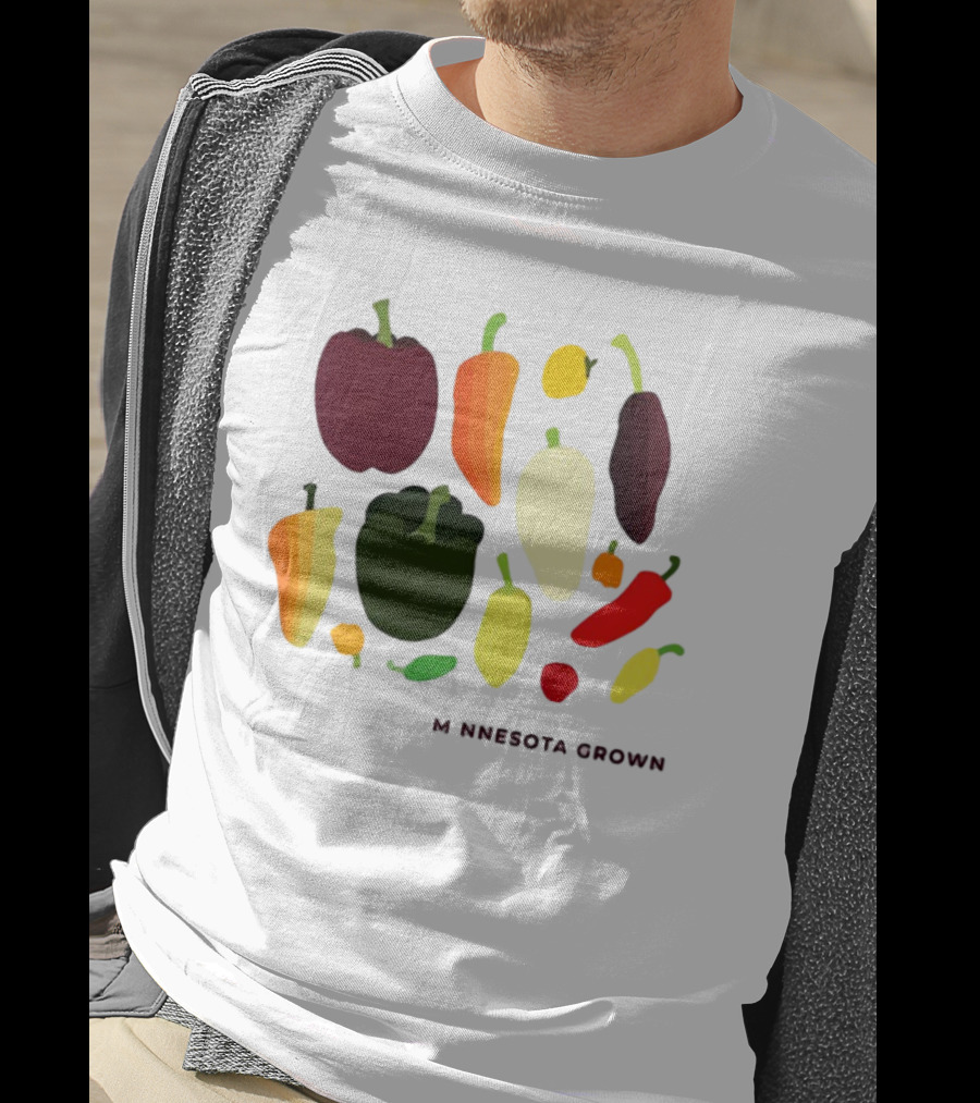 Minnesota Grown Colorful Peppers Variety T-Shirt