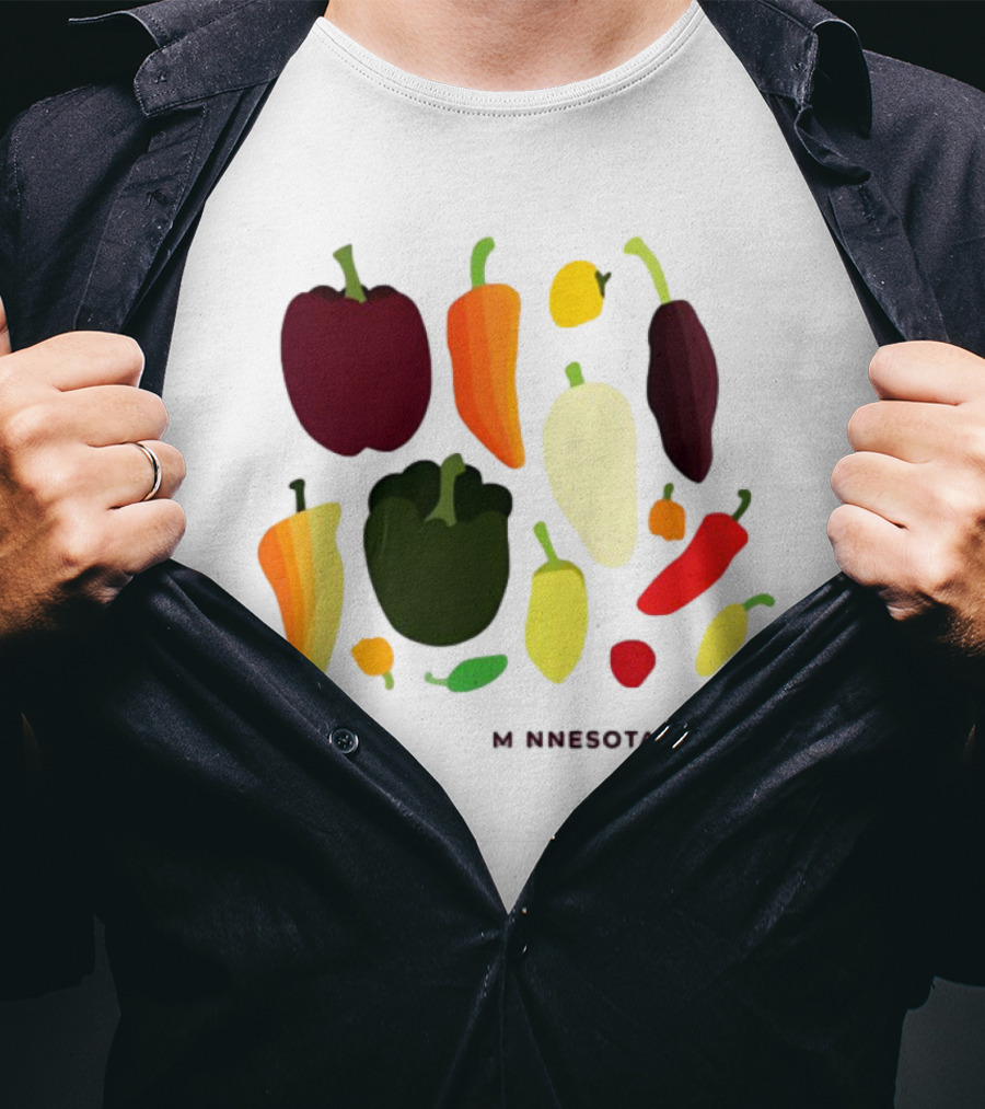Minnesota Grown Colorful Peppers Variety T-Shirt