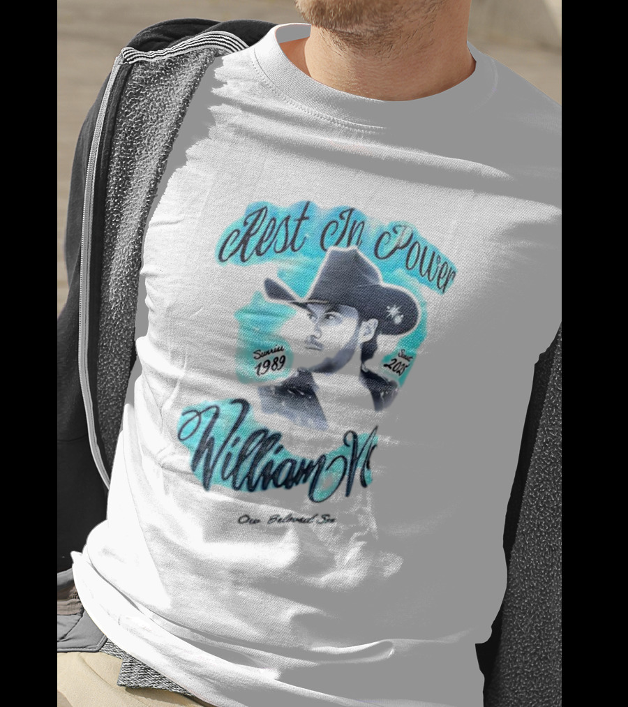 Rest In Power William Neff Sunrise 1989 Sunset 2023 Cowboy Hat Memorial T-Shirt