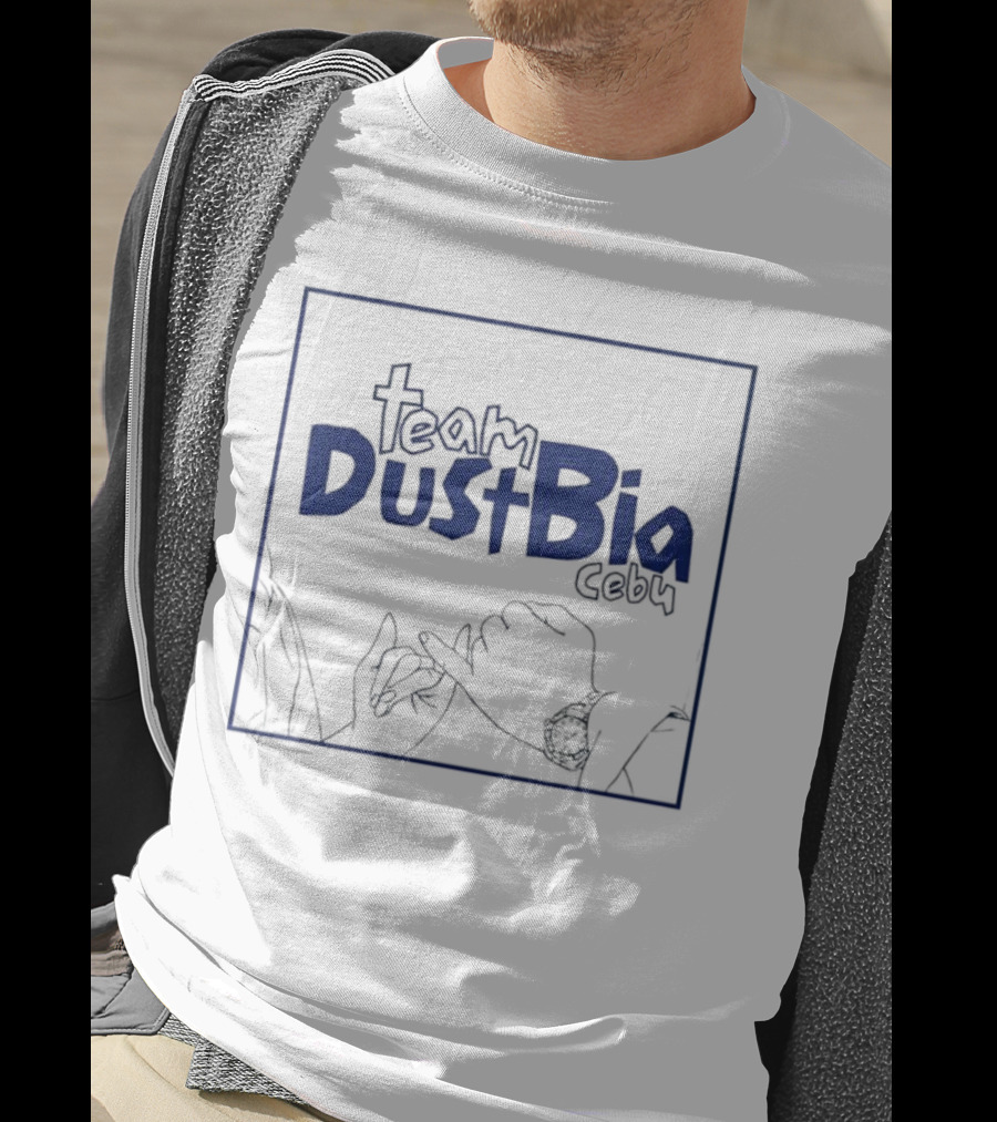 Team DustBia Cebu Hand Gesture Outline Logo T-Shirt