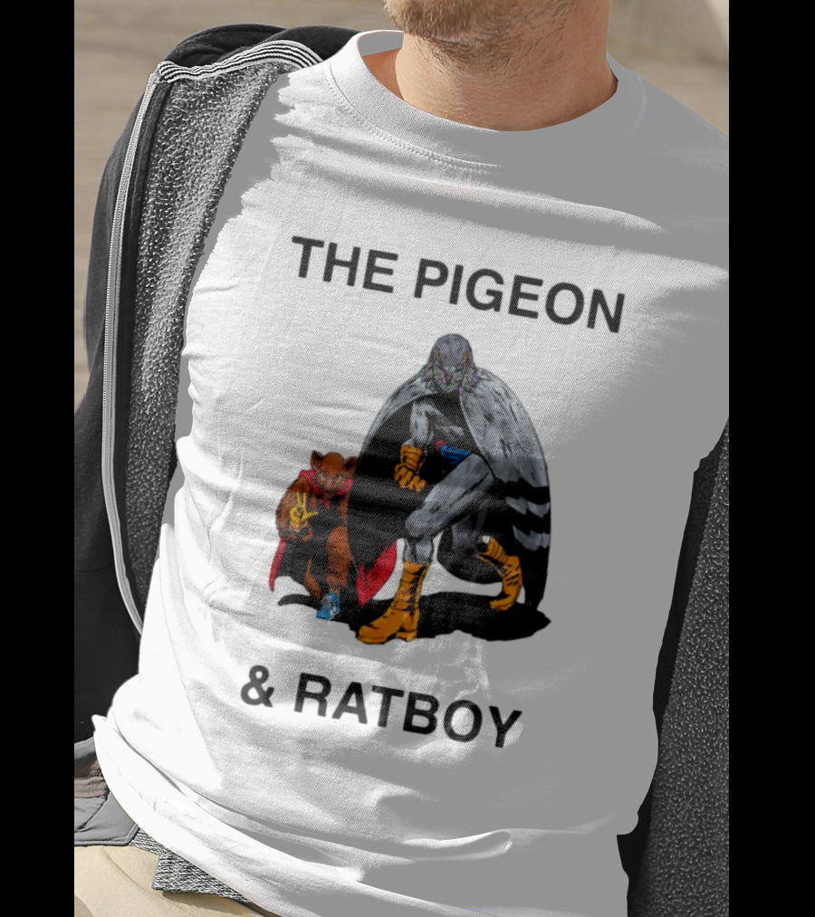 The Pigeon And Ratboy Superhero Duo Graphic T-Shirt