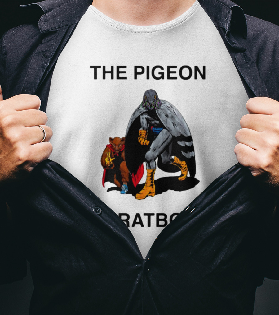The Pigeon And Ratboy Superhero Duo Graphic T-Shirt