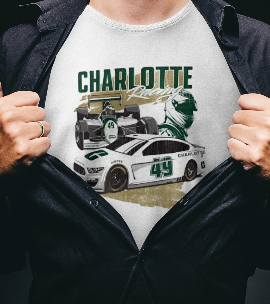 Charlotte Racing Car 49 UNC Niners Racing Team T-Shirt
