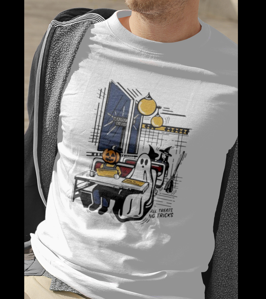 Waffle House Halloween All Treats No Tricks Jack-O-Lantern Characters T-Shirt