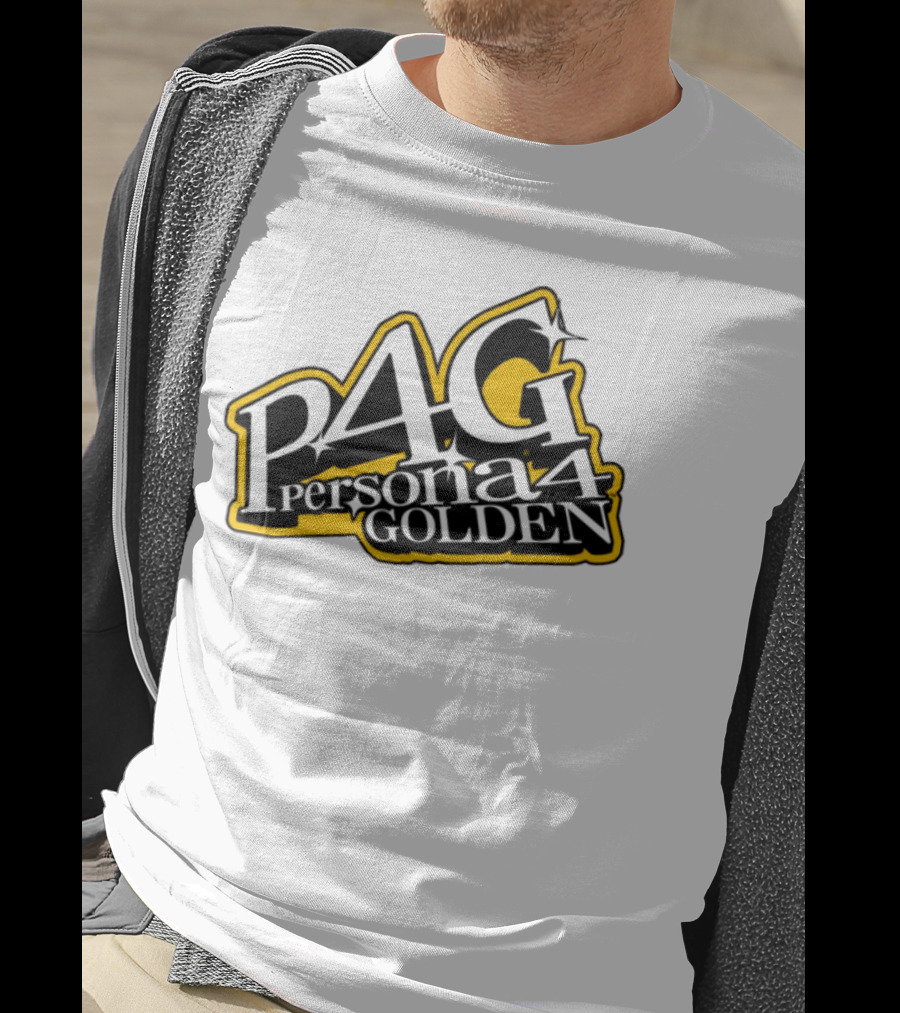 Persona 4 Golden Atlus P4G Yellow Black Text T-Shirt