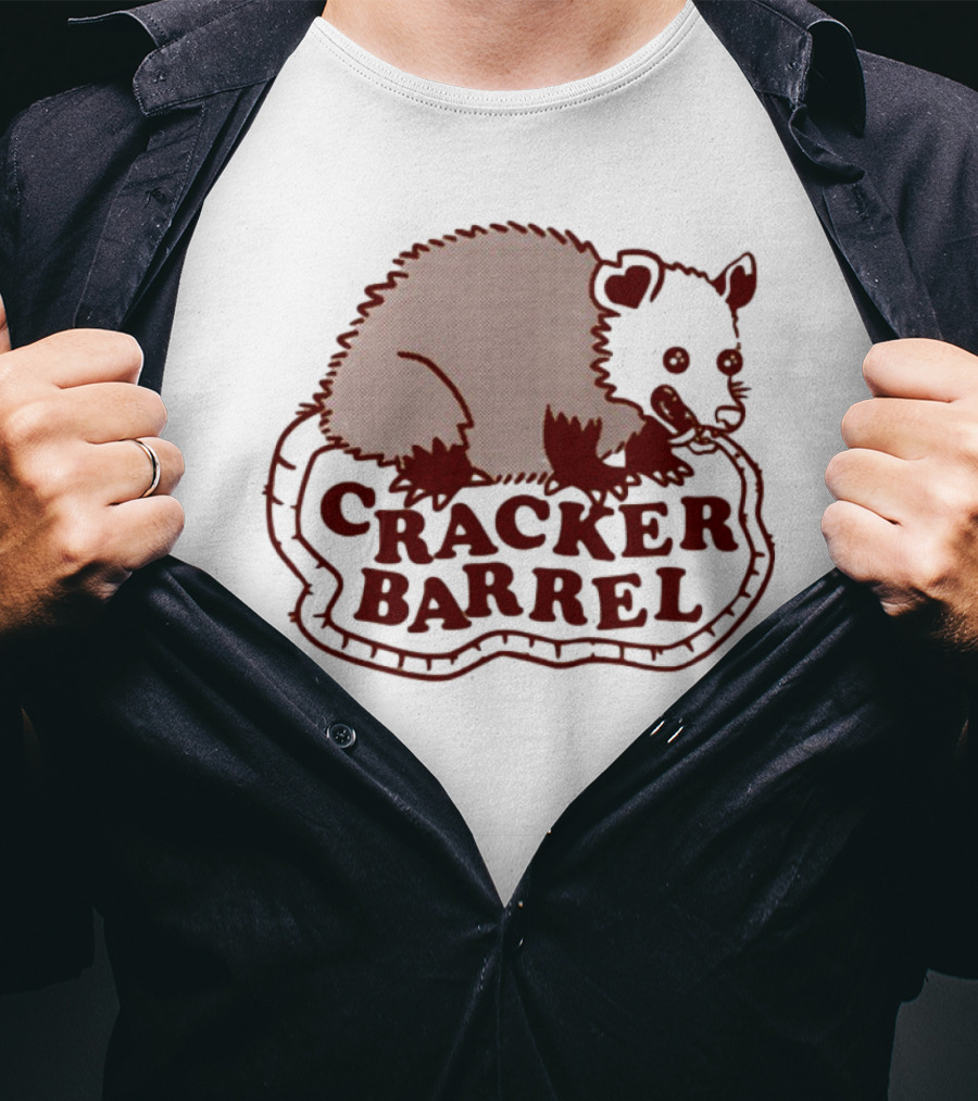 Cracker Barrel Possum Vintage Style Logo T-Shirt